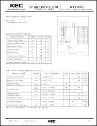 KTC3204 datasheet: NPN transistor for high current applications KTC3204