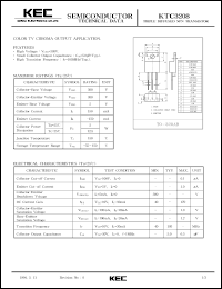 KTC3208 datasheet: NPN transistor for color TV chroma output applications KTC3208