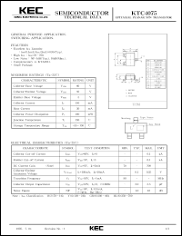 KTC4075 datasheet: NPN transistor for general purpose and switching applications KTC4075