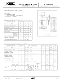 KTD1351 datasheet: NPN transistor for general purpose applications KTD1351