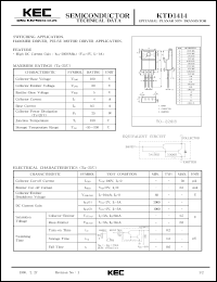 KTD1414 datasheet: NPN transistor for switching applications, hammer driver and pulse motor driver applications KTD1414