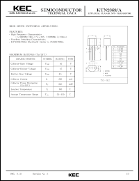 KTN2369 datasheet: NPN transistor for high speed switching applications KTN2369