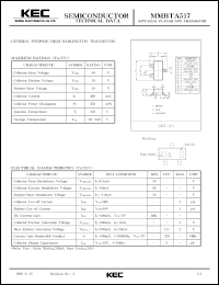 MMBTA517 datasheet: High Darlington NPN transistor for general purpose applications MMBTA517