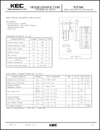 TIP36C datasheet: PNP transistor for high power amplifier applications TIP36C