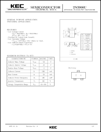 2N3906U datasheet: PNP transistor for general purpose and switching applications 2N3906U