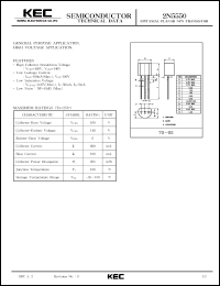 2N5550 datasheet: NPN transistor for general purpose and high voltage applications 2N5550