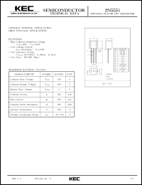2N5551 datasheet: NPN transistor for general purpose and high voltage applications 2N5551