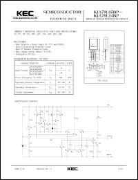 KIA79L08BP datasheet: 8V, 150mA three-terminal negative voltage regulator KIA79L08BP