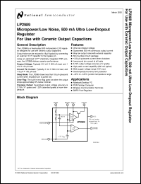 LP2989AIM-2.5 datasheet: Micropower/Low Noise, 500 mA Ultra Low-Dropout Regulator LP2989AIM-2.5