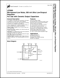 LP2989AIMX-2.5 datasheet: Micropower/Low Noise, 500 mA Ultra Low-Dropout Regulator LP2989AIMX-2.5