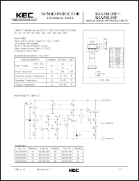 KIA78L05F datasheet: 5V, 150mA (max) three terminal positive voltage regulator KIA78L05F