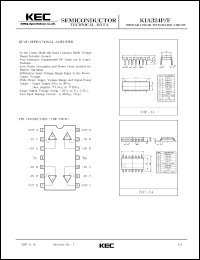 KIA324P datasheet: Quad operational amplifier KIA324P