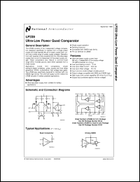 LP339N datasheet: Ultra-Low Power Quad Comparator LP339N