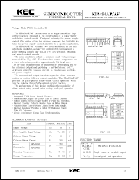 KIA494AP datasheet: Voltage-mode PWM controller KIA494AP