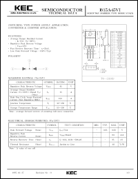 B15A45VI datasheet: Schottky barrier diode stack for switching type power supply applications, converter and chopper applications B15A45VI