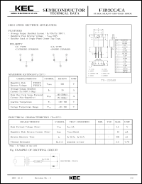 F1B2CC datasheet: Silicon diode stack (common cathode) for high speed rectifier applications F1B2CC