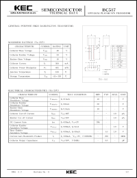 BC517 datasheet: General purpose high Darlington transistor BC517