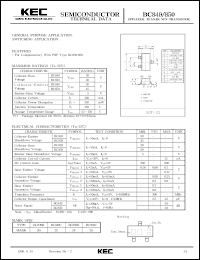 BC849C datasheet: NPN transistor for general purpose and switching applications BC849C