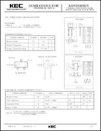 KDS2236S datasheet: Silicon diode for AFC applications for FM receiver KDS2236S