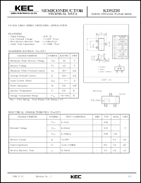 KDS226 datasheet: Silicon diode for ultra high speed switching applications KDS226