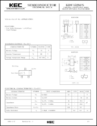 KDV152M datasheet: Variable capacitance diode (VCO) for CB, C/P PLL applications KDV152M