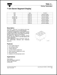 TDSR1150 datasheet: Red (660 nm) 7-segment display TDSR1150