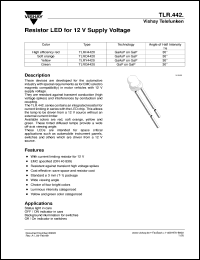 TLRH4420 datasheet: High-eff. red (635 nm) resistor LED TLRH4420