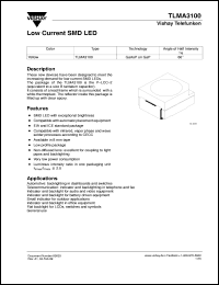 TLMA3100 datasheet: Yellow (585 nm) SMD LED TLMA3100