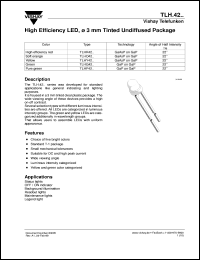 TLHP4200 datasheet: Standard Puregreen(555nm) LED TLHP4200