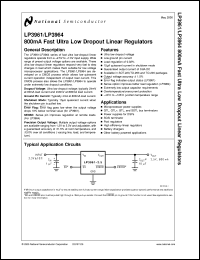 LP3961ES-3.3 datasheet: 800mA Fast Ultra Low Dropout Linear Regulator LP3961ES-3.3