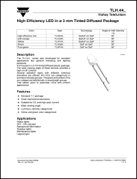 TLHY4405 datasheet: Standard Yellow(585nm) LED TLHY4405