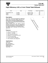 TLHY4605 datasheet: Standard Yellow(585nm) LED TLHY4605