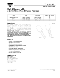 TLHR5200 datasheet: Standard High-eff.red(635nm) LED TLHR5200