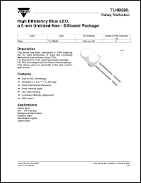 TLHB5801 datasheet: Standard Blue(428nm) LED TLHB5801