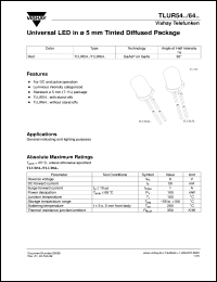 TLUR5401 datasheet: Standard Red(660nm) LED TLUR5401