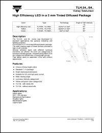 TLHG5400 datasheet: Standard Green(565nm) LED TLHG5400