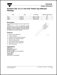 TLSG5100 datasheet: Green (565 nm) symbol LED TLSG5100