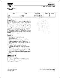 TLWR7900 datasheet: TELUX Red(624nm) LED TLWR7900