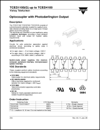 TCED1100 datasheet: Opto isolator for safety application TCED1100