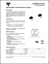 K3020P datasheet: Opto isolator for safety application K3020P