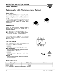 4N25V datasheet: Opto isolator for safety application 4N25V