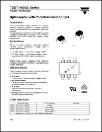 TCDT1100 datasheet: Opto isolator for safety application TCDT1100