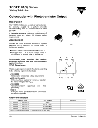 TCDT1124G datasheet: Opto isolator for safety application TCDT1124G