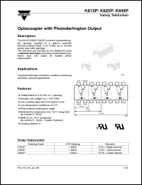K845P datasheet: Opto isolator for standard application K845P