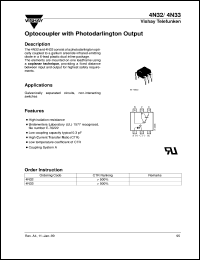 4N32 datasheet: Opto isolator for standard application 4N32