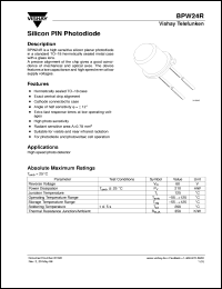 BPW24R datasheet: Photo PIN diode BPW24R