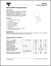 BPX43 datasheet: Photo transistor BPX43