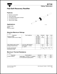 BYT42B datasheet: Fast recovery rectifier for general purpose applications for power conversion BYT42B