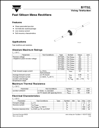 BYT52G datasheet: Fast recovery rectifier for general purpose applications for power conversion BYT52G