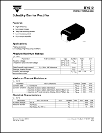 BYS10-45 datasheet: Schottky barrier rectifier for general purpose applications and modern power management systems for all kind of portable equipment BYS10-45